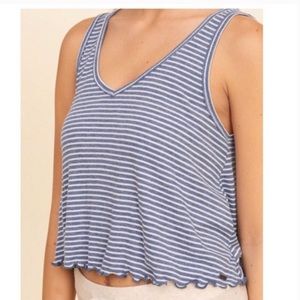 Hollister cropped striped tank